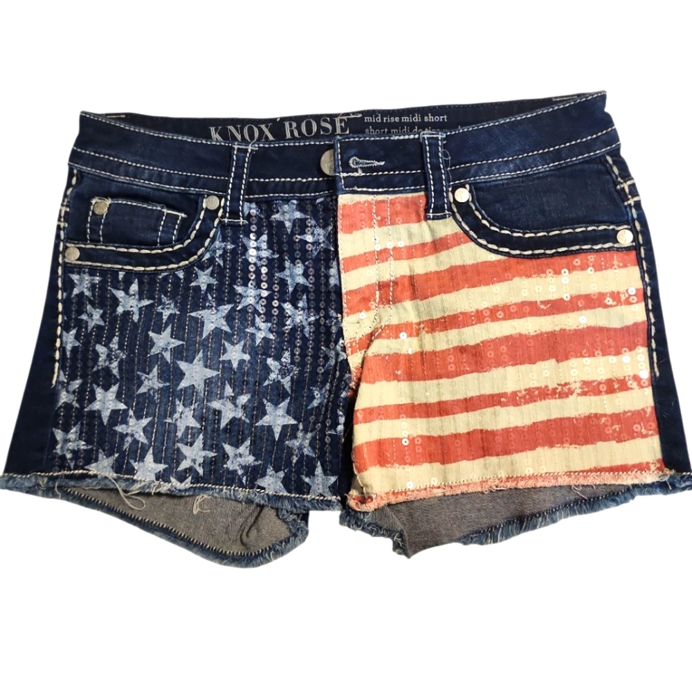 Patriotic Jean Shorts.  Like NEW